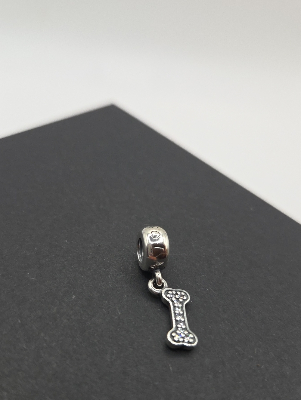 Pandora Sterling Silver Retired I Love My Dog Charm With CZ'S